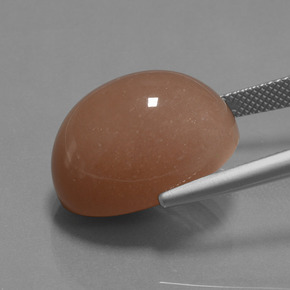 Pedra da Lua Cidra de Laranja Natural 24.57ct, Corte Oval, Opaco