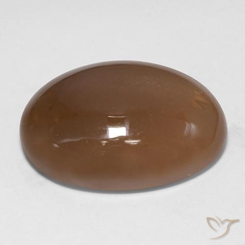 Pedra da Lua Marrom dourado Natural 30.74ct, oval, Translúcido