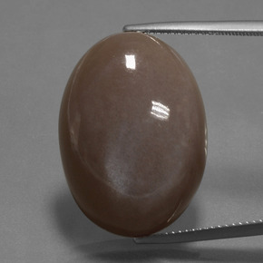 Pedra da lua marrom natural 28,89ct, corte oval, opaco