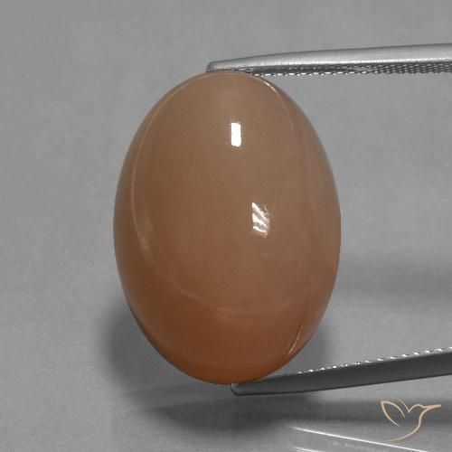 27.10ct Natural pêssego acastanhado Pedra da Lua, oval, Opaco