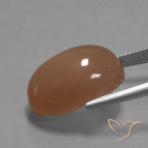 Pedra da Lua pêssego acastanhado Natural 27.10ct, oval, Opaco