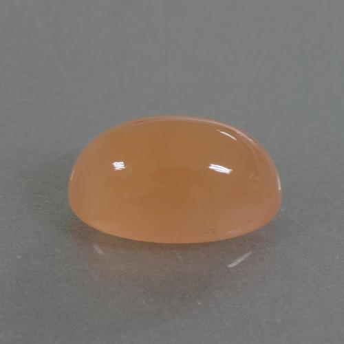 Pedra da lua laranja natural 3,49ct, corte oval, translúcido