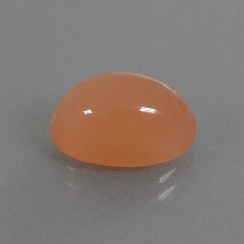 Pedra da lua laranja natural 4,42ct, corte oval, translúcido