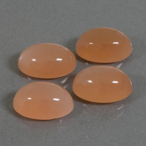 Pedras preciosas de pedra da lua laranja natural de 15,19 ct, corte oval, translúcido