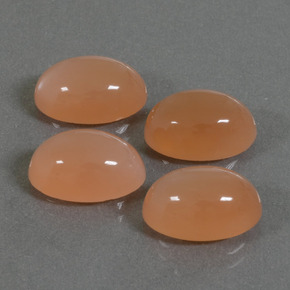 Pedras preciosas de pedra da lua laranja natural de 15,19 ct, corte oval, translúcido