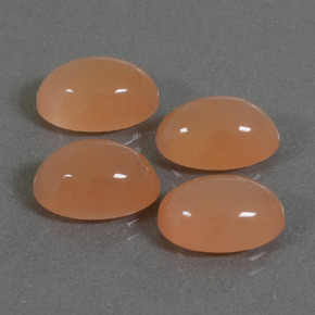 Pedras preciosas de pedra da lua laranja natural de 14,46 ct, corte oval, translúcido