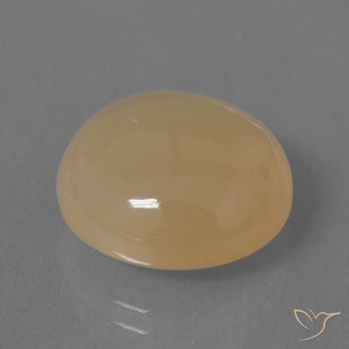 Pedra da Lua Dourado Pêssego Claro Natural 14.62ct, Redondo, Translúcido