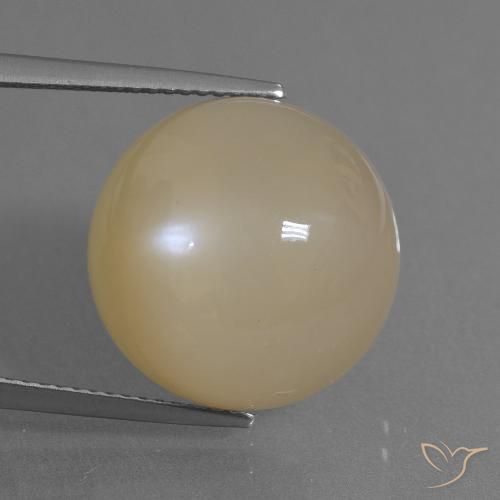 17.91ct Natural Dourado Pêssego Claro Pedra da Lua, Redondo, Translúcido