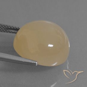 Pedra da Lua Dourado Pêssego Claro Natural 17.91ct, Redondo, Translúcido