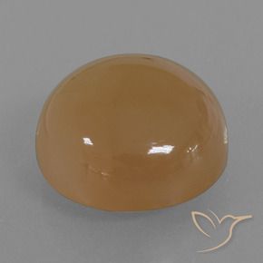 Pedra da Lua Castanho Amendoim Claro Natural 23.98ct, Redondo, Translúcido