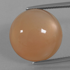 Pedra da lua laranja natural 21,29ct, corte redondo, translúcido