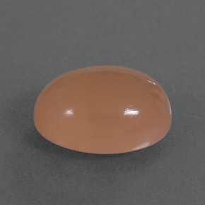 Pedra da lua laranja natural 4,85ct, corte oval, translúcido