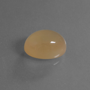 Pedra da lua dourado natural 4,63ct, corte oval, translúcido