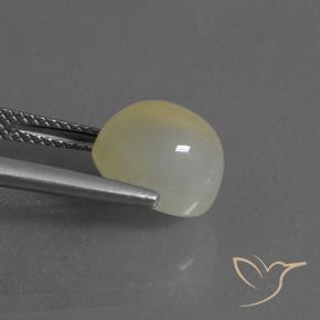 Pedra da Lua Luz amarela Natural 4.45ct, oval, Translúcido