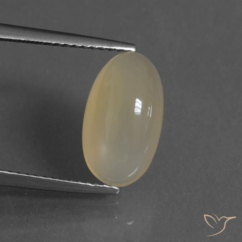 4.00ct Natural Castanho Claro Quente Pedra da Lua, oval, Translúcido