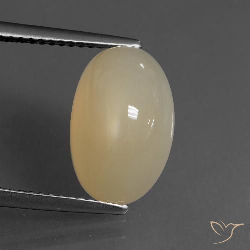 6.76ct Natural Marrom Pálido Pedra da Lua, oval, Translúcido