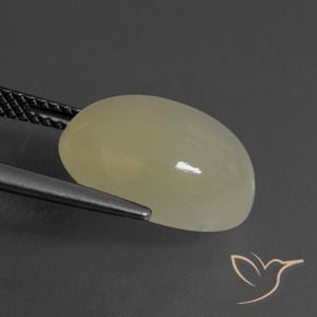 Pedra da Lua Castanho Claro Quente Natural 6.70ct, oval, Translúcido