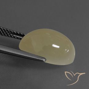 Pedra da Lua Marrom Pálido Natural 6.58ct, oval, Translúcido