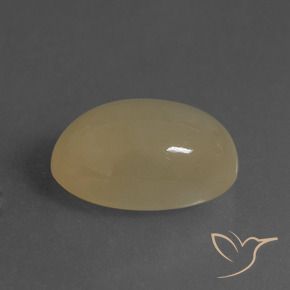 Pedra da Lua Tortilha Clara Marrom Natural 6.82ct, oval, Translúcido