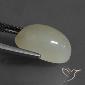 Pedra da Lua Amarelo esverdeado Natural 7.00ct, oval, Translúcido