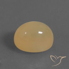 Pedra da lua dourado natural 8,64ct, corte oval, translúcido