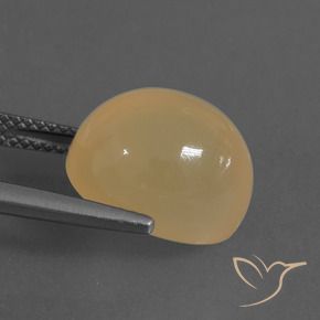 Pedra da lua dourado natural 8,64ct, corte oval, translúcido