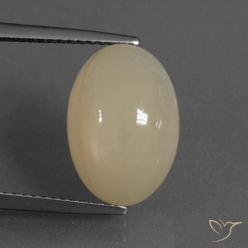 7.16ct Natural Luz amarela Pedra da Lua, oval, Translúcido