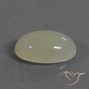 Pedra da Lua Cinzento Amarelo-Verde Natural 5.76ct, oval, Translúcido