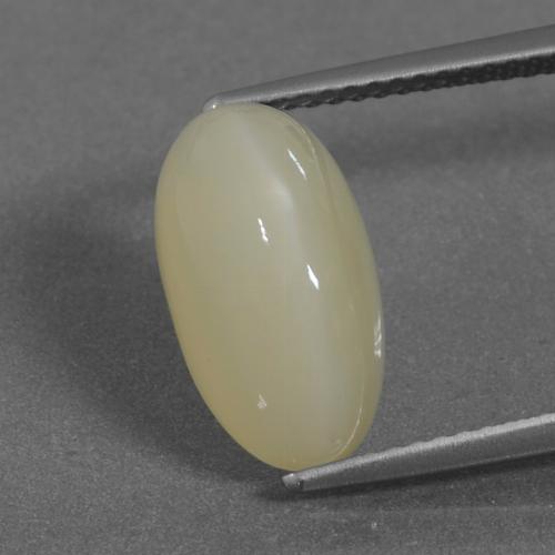 Pedra da Lua amarelo médio Natural 5.86ct, Corte Oval, Translúcido