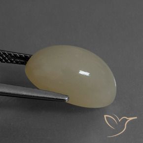 Pedra da Lua Marrom Pálido Natural 6.53ct, oval, Translúcido