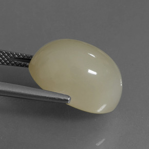 Pedra da Lua Creme Natural 12.17ct, Corte Oval, Translúcido