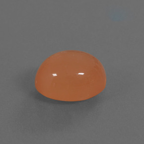 Pedra da lua laranja natural 4,51ct, corte oval, translúcido