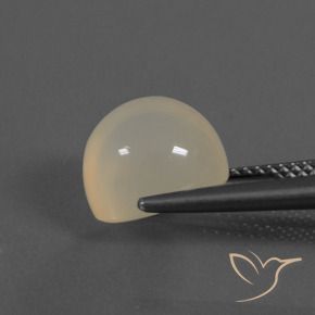 Pedra da Lua Pérola Branca Natural 4.84ct, oval, Translúcido