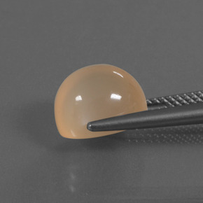Pedra da lua laranja natural 4,67ct, corte oval, translúcido
