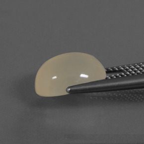 Pedra da Lua Creme branco Natural 4.18ct, Corte Oval, Translúcido