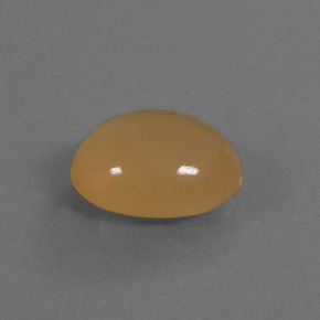 Pedra da lua laranja natural 4,60ct, corte oval, translúcido
