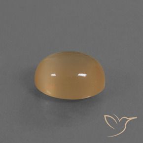 Pedra da Lua creme de laranja Natural 4.18ct, oval, Translúcido