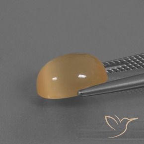 Pedra da Lua creme de laranja Natural 4.18ct, oval, Translúcido
