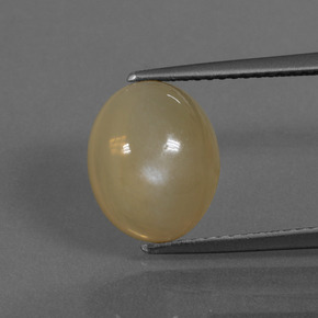 Pedra da Lua Laranja Natural 4.40ct, Corte Oval, Translúcido