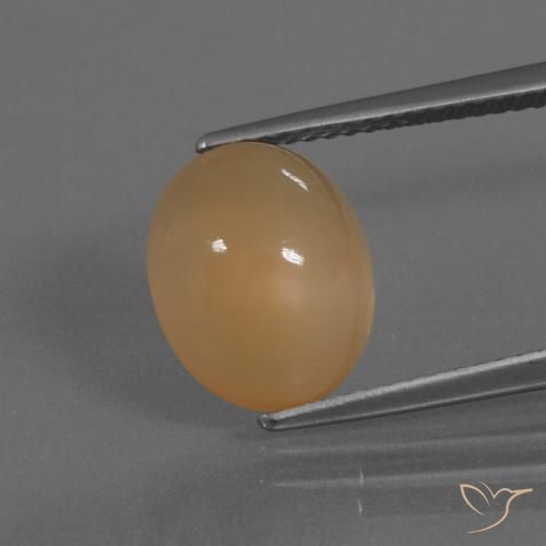 4.12ct Natural Laranja Melão Pedra da Lua, oval, Translúcido