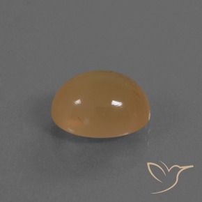 Pedra da Lua Laranja Melão Natural 4.12ct, oval, Translúcido