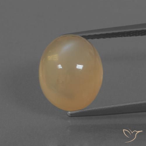 5.20ct Natural Marrom claro Pedra da Lua, oval, Translúcido