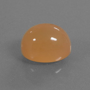 Pedra da Lua Laranja Melão Natural 4.11ct, Corte Oval, Translúcido