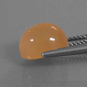 Pedra da Lua Laranja Melão Natural 4.11ct, Corte Oval, Translúcido