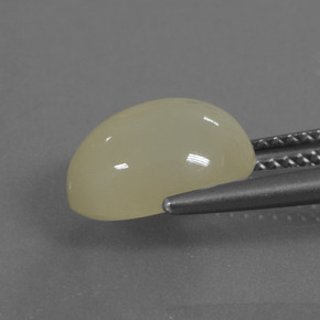 Pedra da Lua amarelo médio Natural 4.11ct, Corte Oval, Translúcido