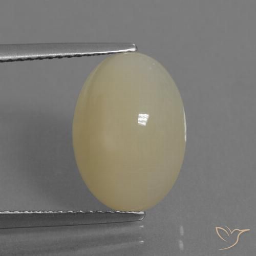5.89ct Natural Marrom Pálido Pedra da Lua, oval, Translúcido