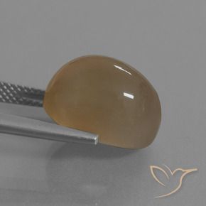 Pedra da Lua Marrom Caramelo Claro Natural 9.55ct, oval, Translúcido