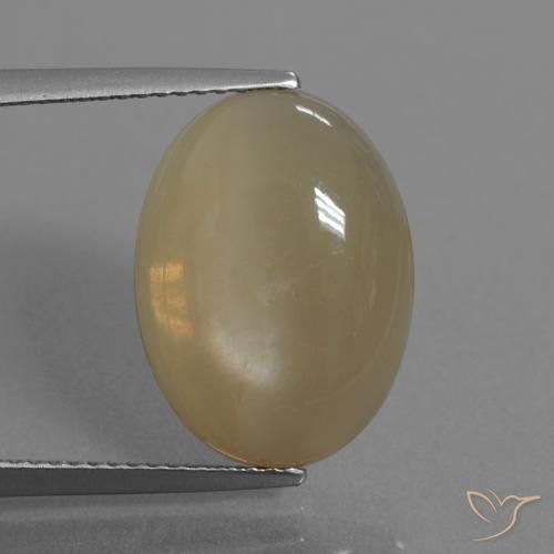 7.18ct Natural Laranja médio-escuro Pedra da Lua, oval, Translúcido