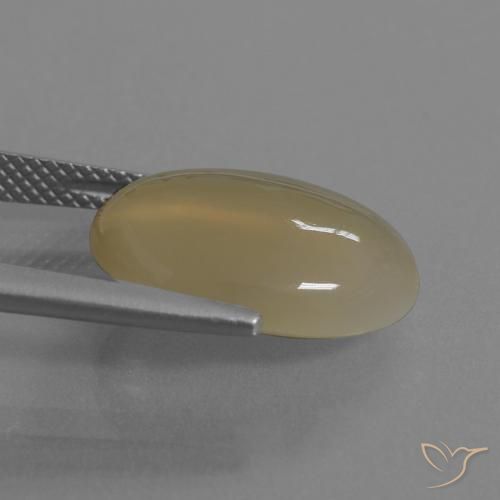 Pedra da Lua Laranja médio-escuro Natural 7.18ct, oval, Translúcido
