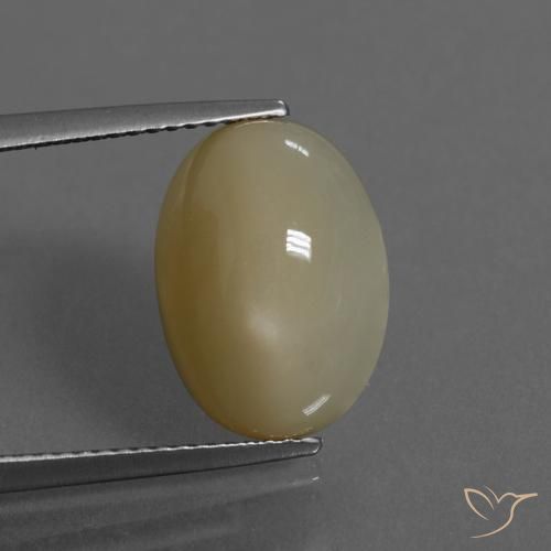 6.43ct Natural Castanho amarelo claro Pedra da Lua, oval, Translúcido